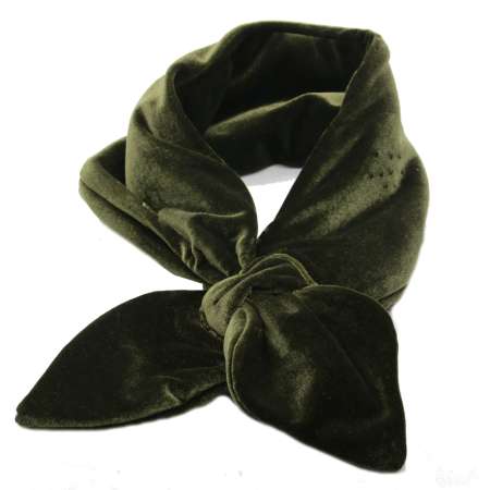 Steckschal vintage schlicht olivgrün